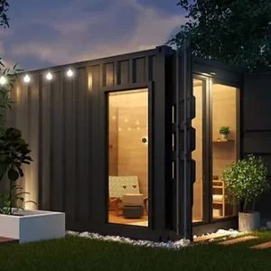 Conteneur Sauna de 15 m² avec espace de repos « clé en main »
